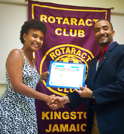 Twinning Club Rotaract de Pointe-à-Pitre District 7030 et Club Rotaract de Kingston District 7020